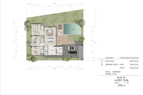 Villa in Bang Lamung, Thailand 3 Schlafzimmer № 222417 - Foto 19