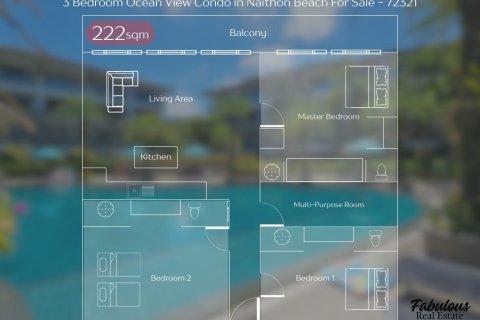 Condo sur Naithon Beach, Thaïlande, 3 chambres  № 179215 - photo 7