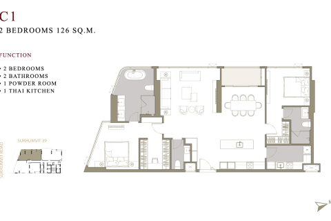 Condo à Watthana, Bangkok, Thaïlande, 2 chambres  № 171409 - photo 3