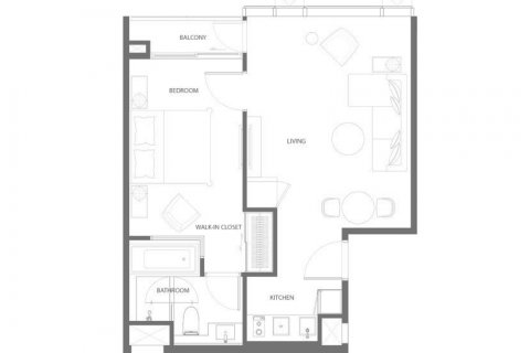 Кондоминиум с 1 спальней в Ваттхане, Бангкок, Таиланд № 133731 - фото 10