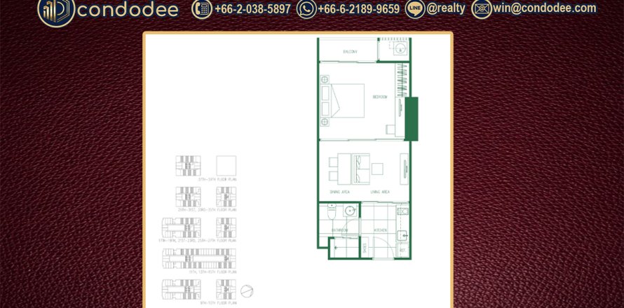 Condo in Bangkok, Thailand, 1 bedroom  № 158895