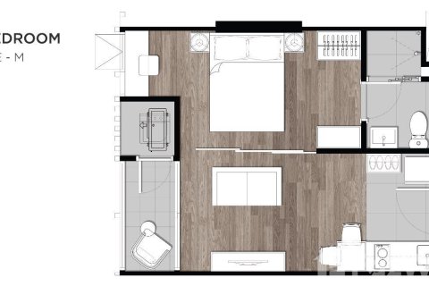 Studio dans le Condo à Suan Luang, Bangkok, Thaïlande  № 163517 - photo 15