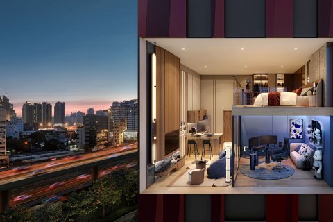 Condo à Huai Khwang, Bangkok, Thaïlande, 2 chambres  № 141012 - photo 4