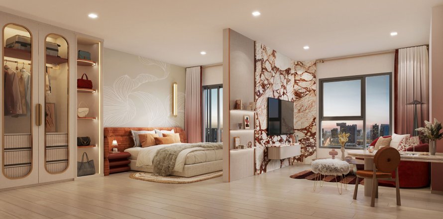 Condo à Huai Khwang, Bangkok, Thaïlande, 2 chambres  № 141012