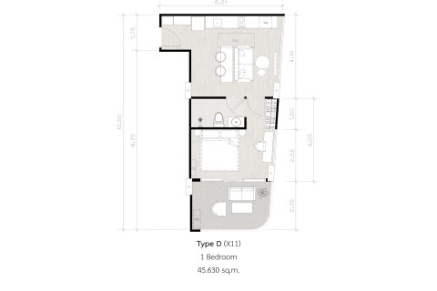 Condo à Pattaya, Thaïlande, 1 chambre № 170291 - photo 14