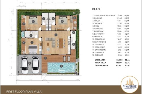 Villa à Wichit, Thaïlande 3 chambres № 170292 - photo 11