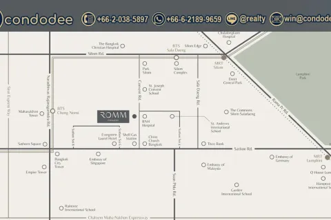 Eigentumswohnung in Sathon, Bangkok, Thailand, 2 Schlafzimmer № 220533 - Foto 8