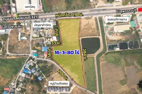 Земельный участок в Накхонпатхоме, Таиланд 25600м2  № 157166 - фото 2