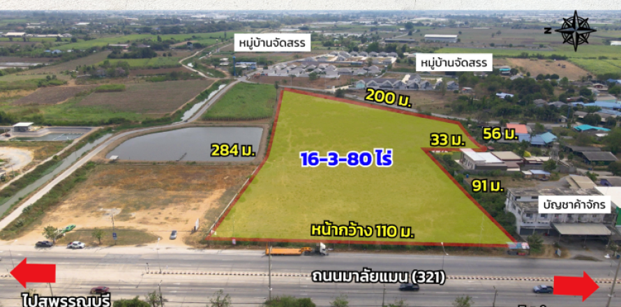 Земельный участок в Накхонпатхоме, Таиланд 25600м2  № 157166