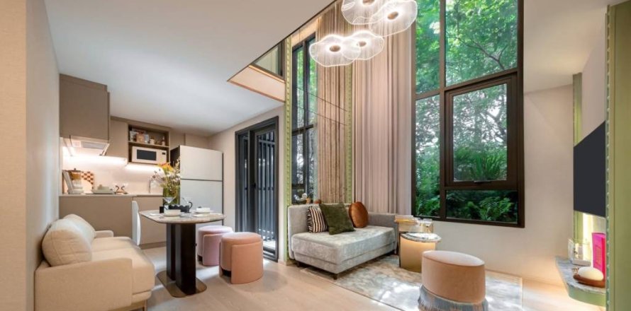 Лофт в Клонг Тоэй, Бангкок, Таиланд с 2 спальнями  № 172662