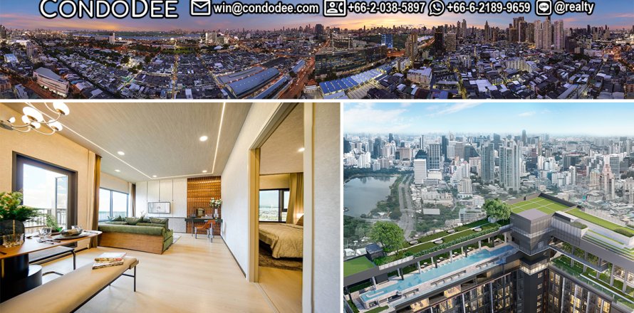 Condo à Khlong Toei, Bangkok, Thaïlande, 2 chambres № 201114