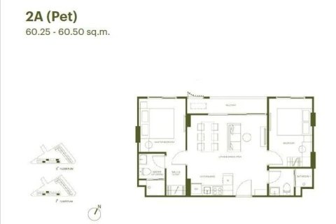 Кондоминиум с 2 спальнями в Пхукете, Таиланд № 147903 - фото 5