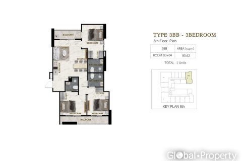 Condo in Pattaya, Thailand, 3 bedrooms  № 177815 - photo 16