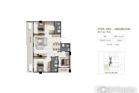 Condo in Pattaya, Thailand, 3 bedrooms  № 177815 - photo 18