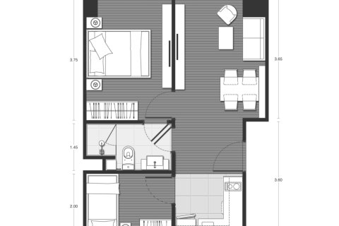 Condo à Bangkok, Thaïlande, 1 chambre  № 165154 - photo 12