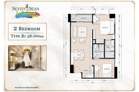 Condo in Pattaya, Thailand, 2 bedrooms  № 165622 - photo 19