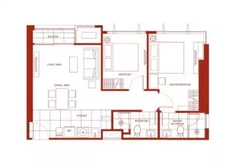 Condo à Ratchathewi, Bangkok, Thaïlande, 2 chambres  № 141443 - photo 12