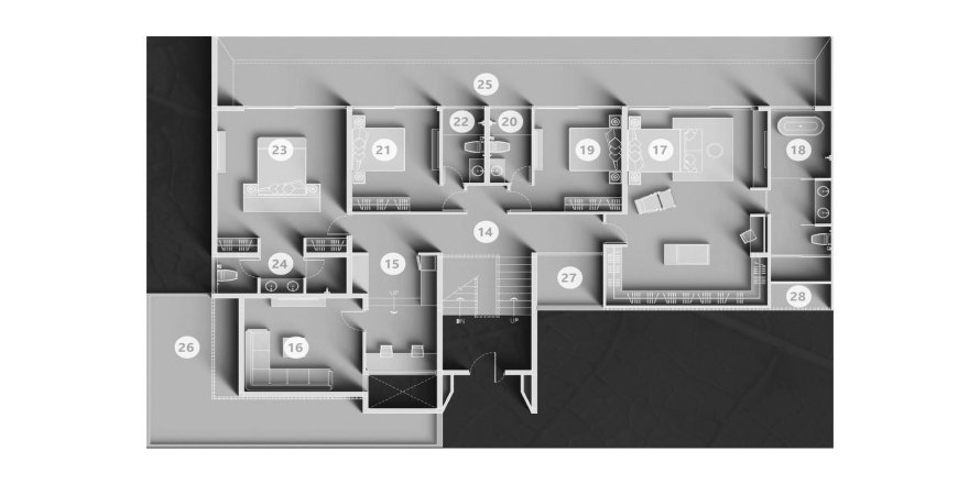 Планировка Виллы «5BR-19» 5 спален в ЖК Clover Residence