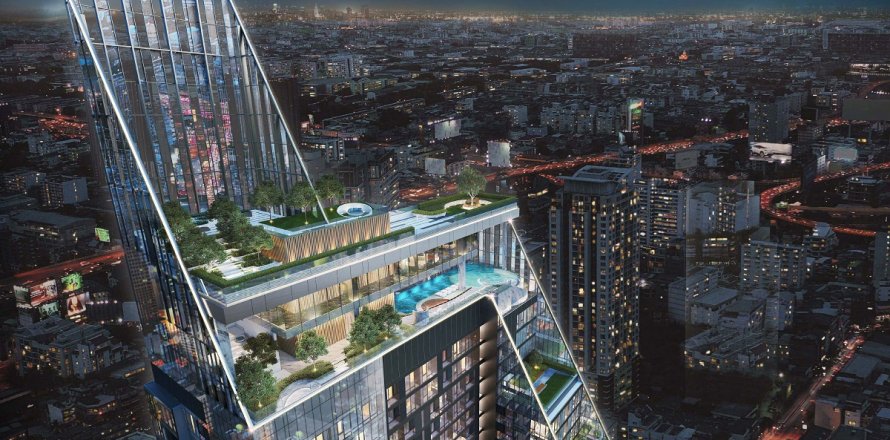 Condo à Bangkok, Thaïlande, 1 chambre № 165462