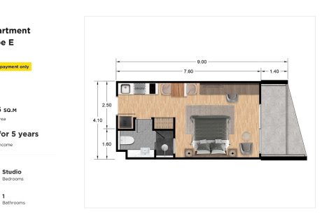 Студия в Раваи, Таиланд № 165467 - фото 14