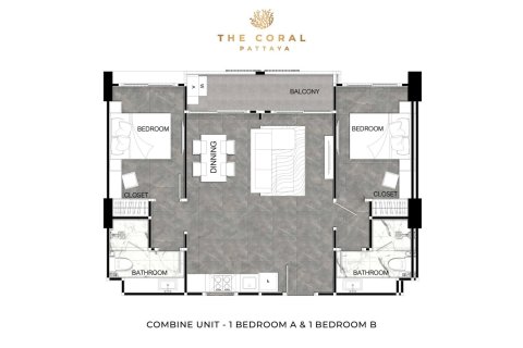 Condo à Pattaya, Thaïlande, 2 chambres  № 165812 - photo 16