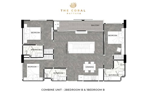 Condo in Pattaya, Thailand, 3 bedrooms  № 165811 - photo 17