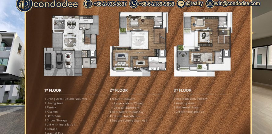 House in Bangkok, Thailand 4 bedrooms № 149680