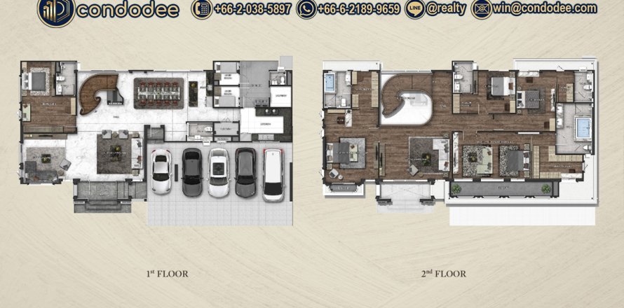 Дом в Бангкоке, Таиланд с 5 спальнями  № 149681