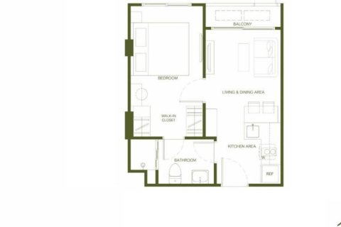 Condo à Bang Tao, Thaïlande, 1 chambre  № 158763