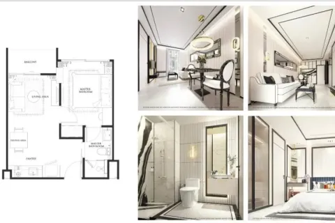 Studio dans le Condo à Pattaya, Thaïlande  № 164182 - photo 17