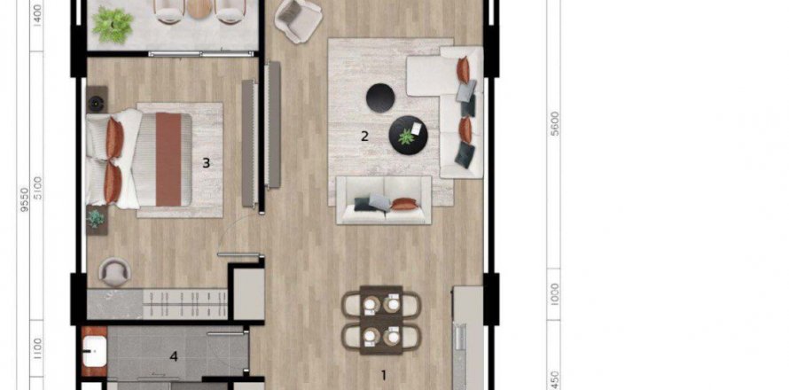 Studio in the Condo in Phuket, Thailand  № 136674