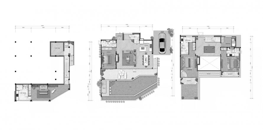 Планировка Виллы «5BR-52» 5 спален в ЖК Coast Breeze Residences Samui