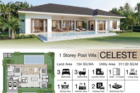 Villa in Hua Hin, Thailand 3 Schlafzimmer № 222585 - Foto 19