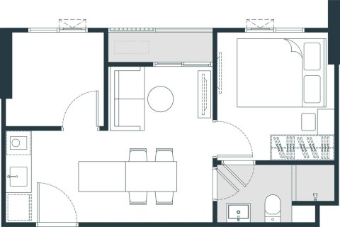 Condo à Bangkok, Thaïlande, 1 chambre № 166610 - photo 21