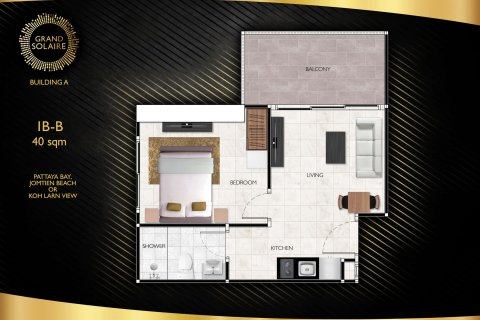 Condo in Pattaya, Thailand, 1 bedroom  № 166840 - photo 15