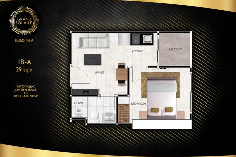 Студия в Паттайя, Таиланд № 166841 - фото 19