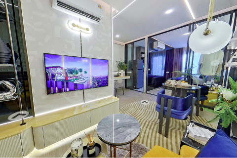 Студия в кондо в Дин Даенге, Бангкок, Таиланд № 151199 - фото 2