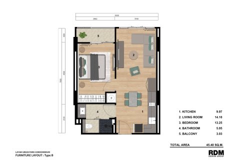 Condo à Bang Tao, Thaïlande, 1 chambre  № 166869 - photo 17