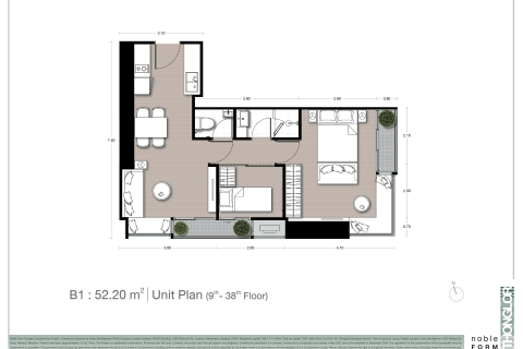 Condo à Bangkok, Thaïlande, 2 chambres  № 166874 - photo 12