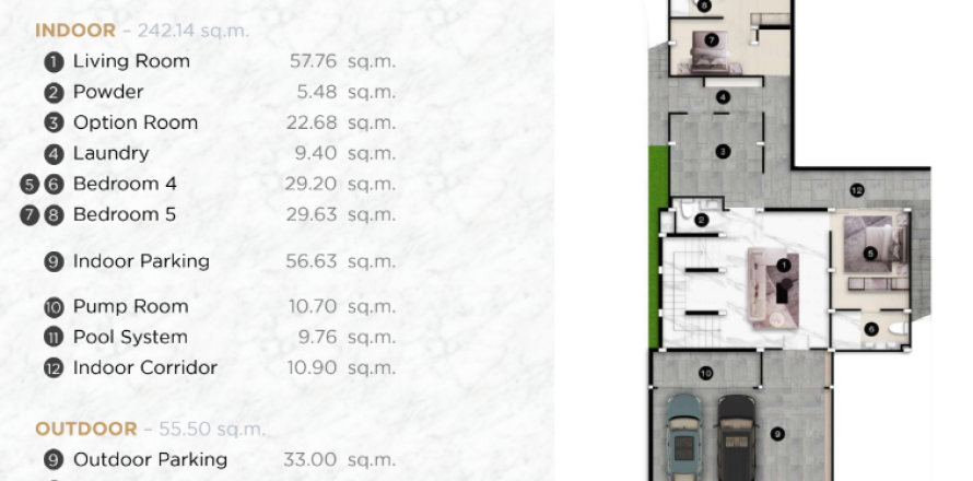 Вилла в Кату, Таиланд с 4 спальнями  № 116525