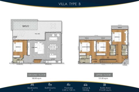 Вилла в Вичите, Таиланд с 4 спальнями  № 166024 - фото 7