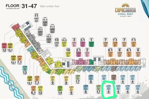 Studio dans le Condo à Pattaya, Thaïlande № 154677 - photo 2