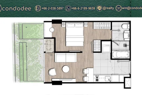 Eigentumswohnung in Watthana, Bangkok, Thailand, 1 Schlafzimmer № 220527 - Foto 3
