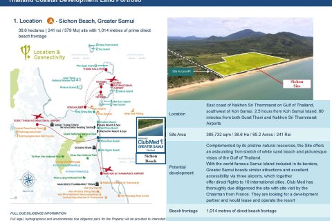 Land in Nakhon Si Thammarat, Thailand 385600 sq.m. № 222667