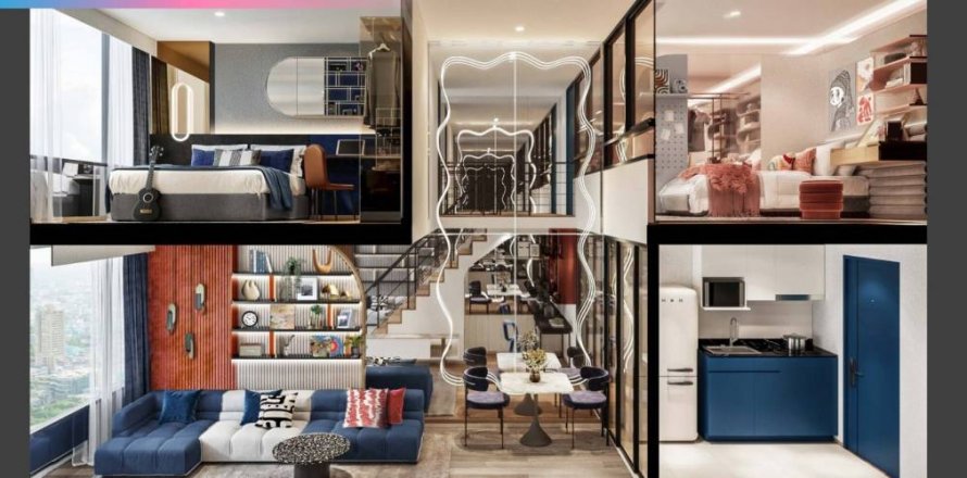 Дуплекс в Бангкоке, Таиланд с 1 спальней  № 118989