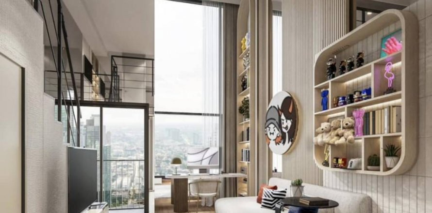 Дуплекс в Бангкоке, Таиланд с 1 спальней  № 118992