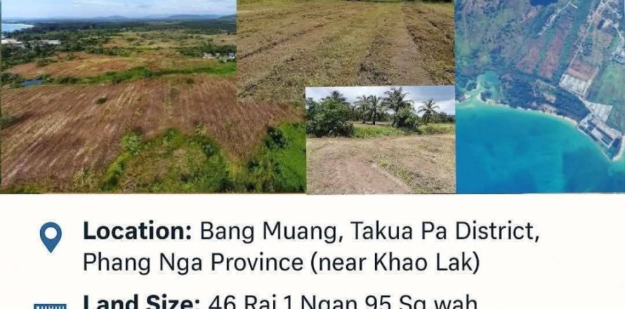 Земельный участок в Пхангнге, Таиланд 73600м2  № 148628