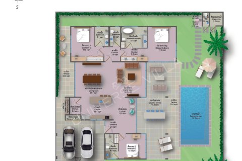 Villa in Pran Buri, Thailand 3 Schlafzimmer № 222496 - Foto 16