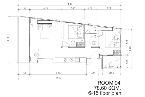 Eigentumswohnung in Bang Lamung, Thailand, 1 Schlafzimmer  № 222499 - Foto 8