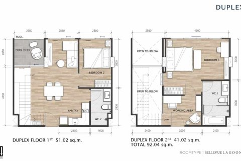 Duplex à Bang Tao, Thaïlande 2 chambres № 166667 - photo 13
